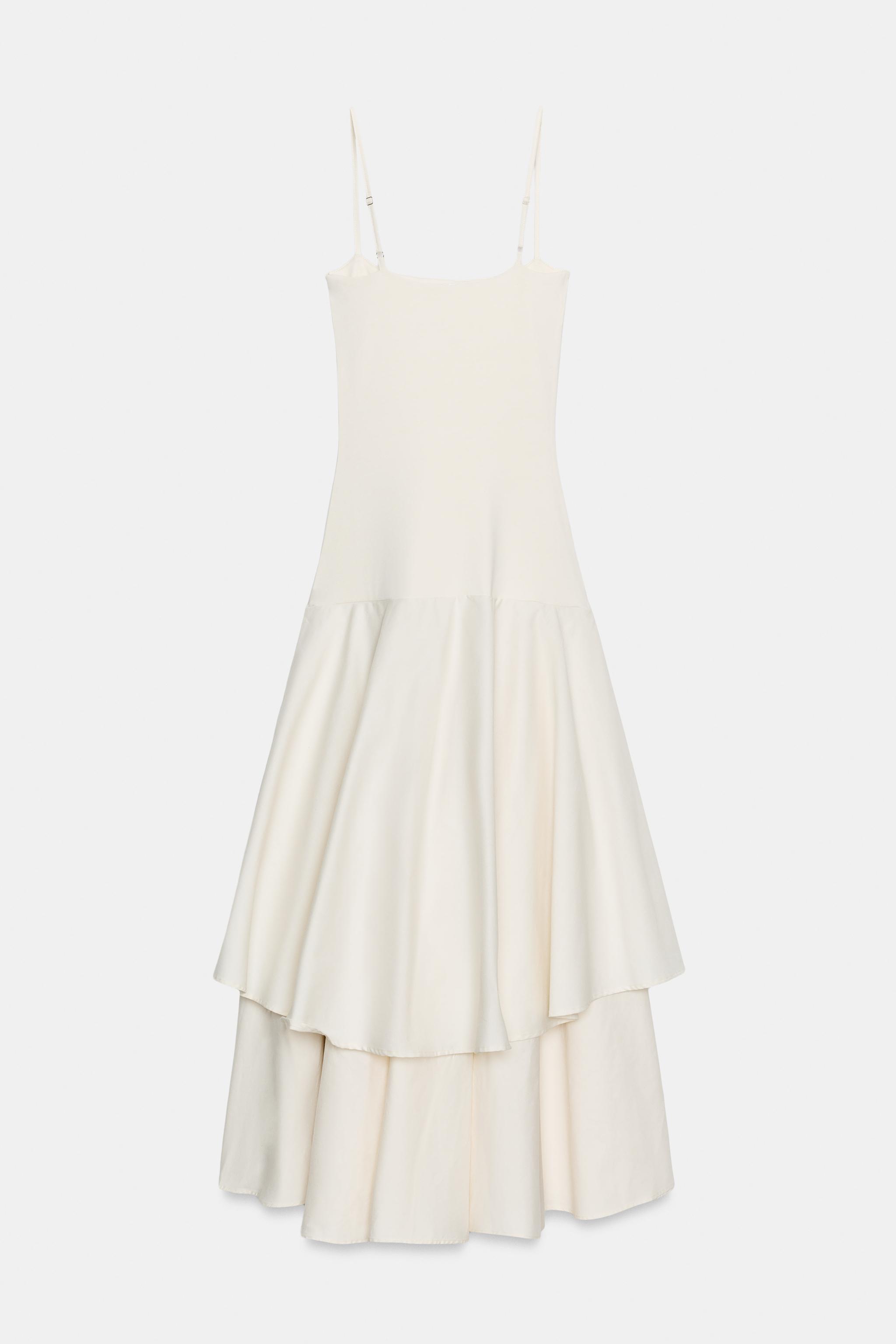 RUFFLED COMBINATION DRESS
